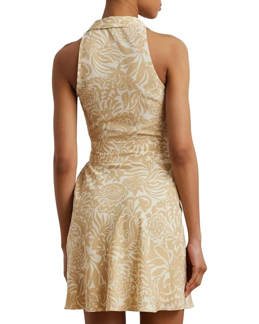 Floral Crepe Sleeveless Shirtdress