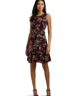 Floral Crinkle Georgette Dress