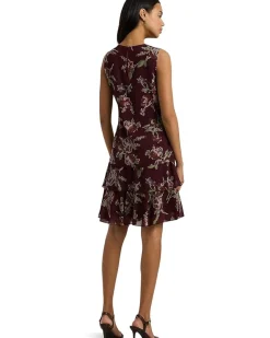 Floral Crinkle Georgette Dress