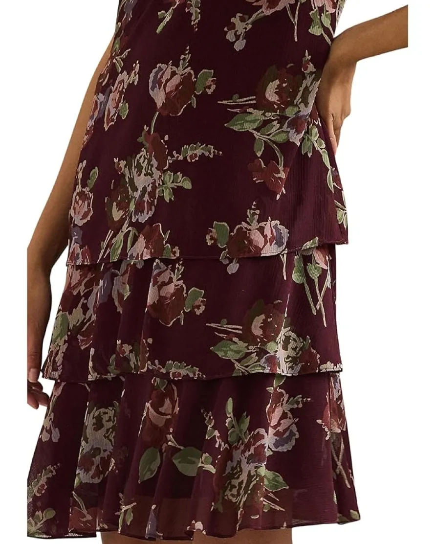 Floral Crinkle Georgette Dress
