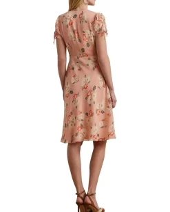 Floral Georgette Short-Sleeve Dress