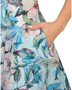 Floral Jacquard Midi Dress