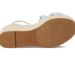 Flourish Denim Espadrille Wedge Sandals