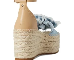 Flourish Denim Espadrille Wedge Sandals