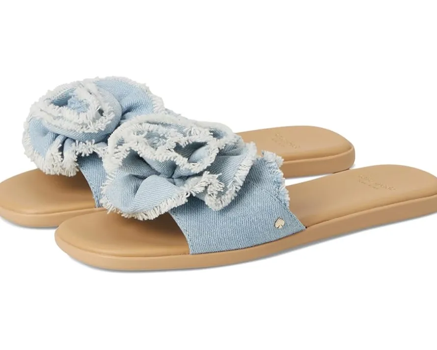 Flourish Denim Flat Sandals