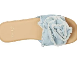 Flourish Denim Flat Sandals