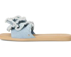Flourish Denim Flat Sandals