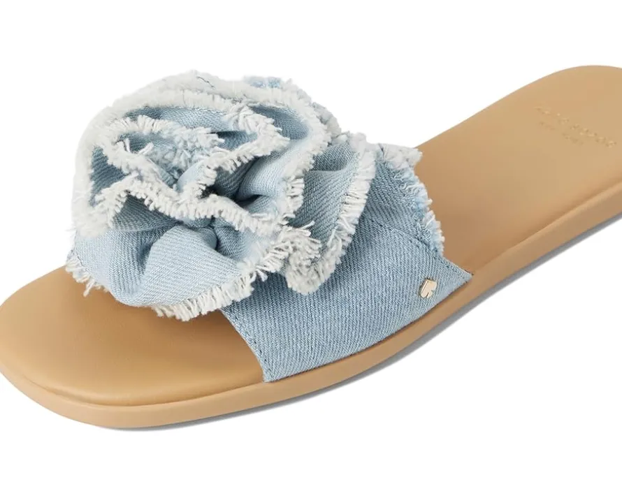 Flourish Denim Flat Sandals