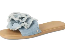 Flourish Denim Flat Sandals