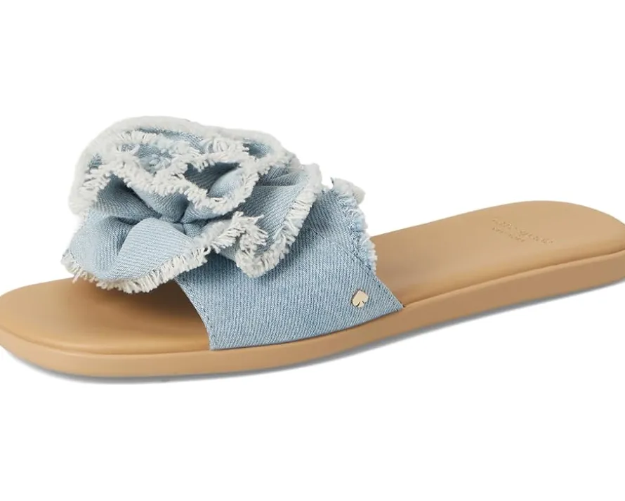 Flourish Denim Flat Sandals
