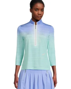 Flux Print 3/4 Sleeve Top