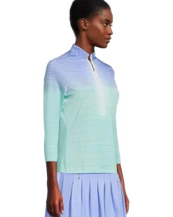 Flux Print 3/4 Sleeve Top