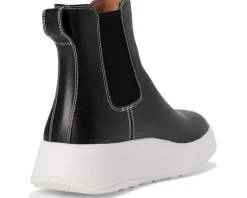 F-Mode Contrast-Stitch Flatform Chelsea Boots