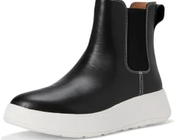 F-Mode Contrast-Stitch Flatform Chelsea Boots