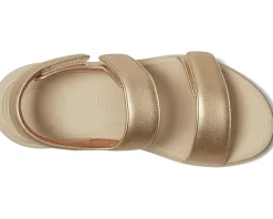 F-Mode Go Adjustable Flatform Back-Strap Sandals