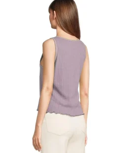 Foothill Pointelle Button Tank