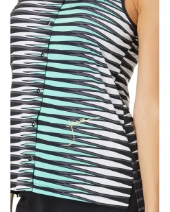 Frequency Print Sleeveless Top