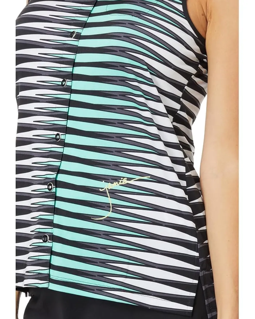 Frequency Print Sleeveless Top