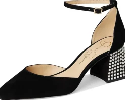 Fulian Ankle Strap Block Heel Pump