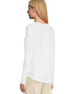 Garment Dye Tees - Long Sleeve Round Neck Tee with Rib Sleeve and Back Gusset