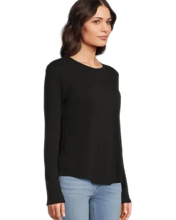 Garment Dye Tees - Long Sleeve Round Neck Tee with Rib Sleeve and Back Gusset
