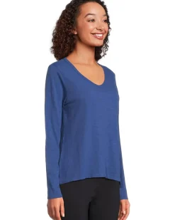 Garment Dye Tees - Long Sleeve V-Neck Knit Top