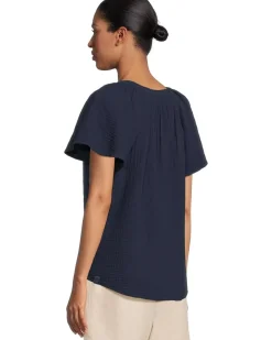 Gauze Flutter Sleeve Top