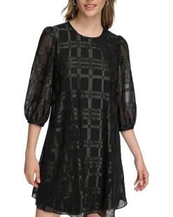 Glitter Chiffon Dress