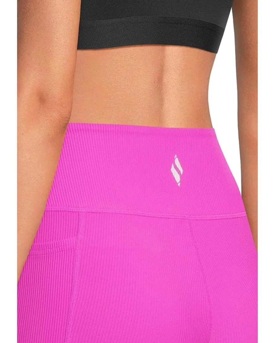 Go Walk Ribbed High Waist 8 inch Bike Shorts