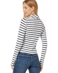 Grill Long Sleeve Zip Top Stripe