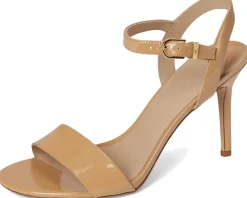 Gwen Crinkle Patent Leather Sandals