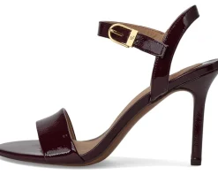 Gwen Crinkle Patent Leather Sandals
