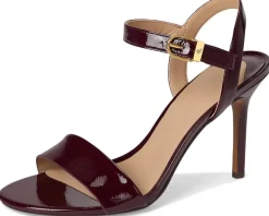 Gwen Crinkle Patent Leather Sandals