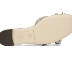 Hadley Leather Bow Flat Sandals