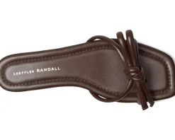 Hadley Leather Bow Flat Sandals