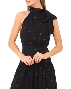 Halter Tie Neck Tiered Maxi Dress