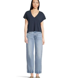 Harlan Cropped V-Neck Tee