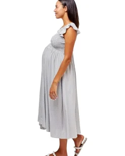 Harper Smocked Maternity Dress