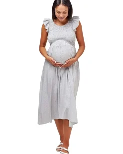 Harper Smocked Maternity Dress