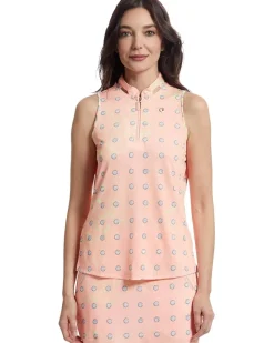 Heavy Metal Print Sleeveless Top