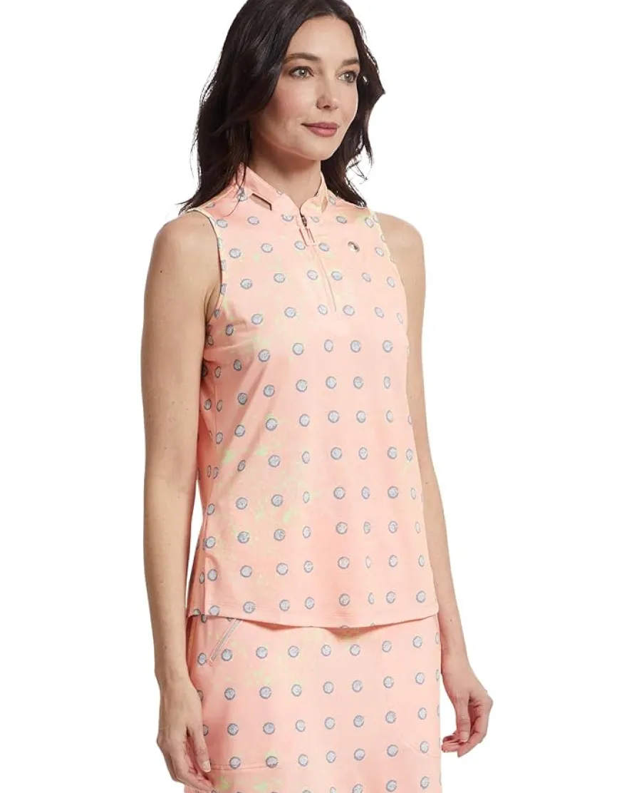 Heavy Metal Print Sleeveless Top