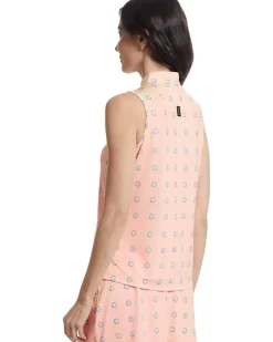 Heavy Metal Print Sleeveless Top