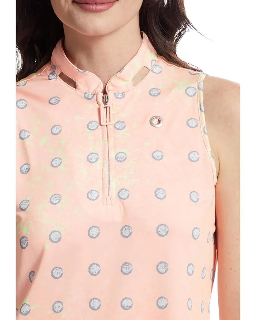 Heavy Metal Print Sleeveless Top