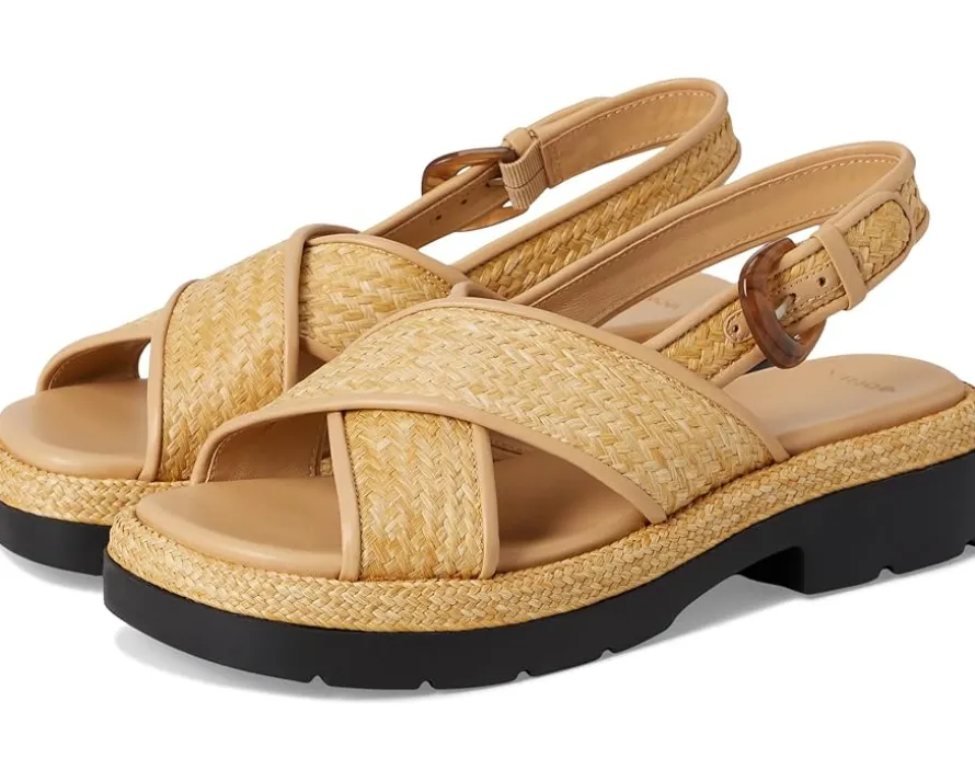Helena Raffia Slingback Sandals
