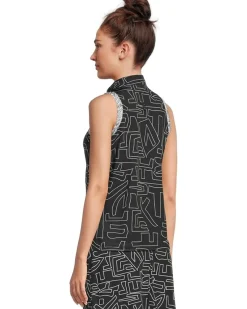 Hieroglyphics Print Sleeveless Top