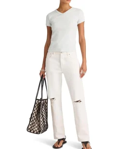 High V Ribbed Baby Tee