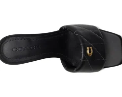 Holly Block Heel Sandals with Quilting