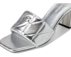 Holly Block Heel Sandals with Quilting