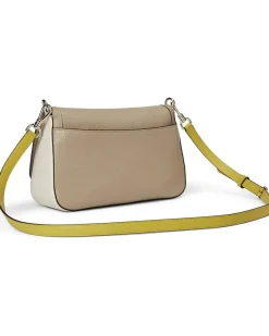 Hudson Colorblocked Pebbled Leather Flap Shoulder Bag