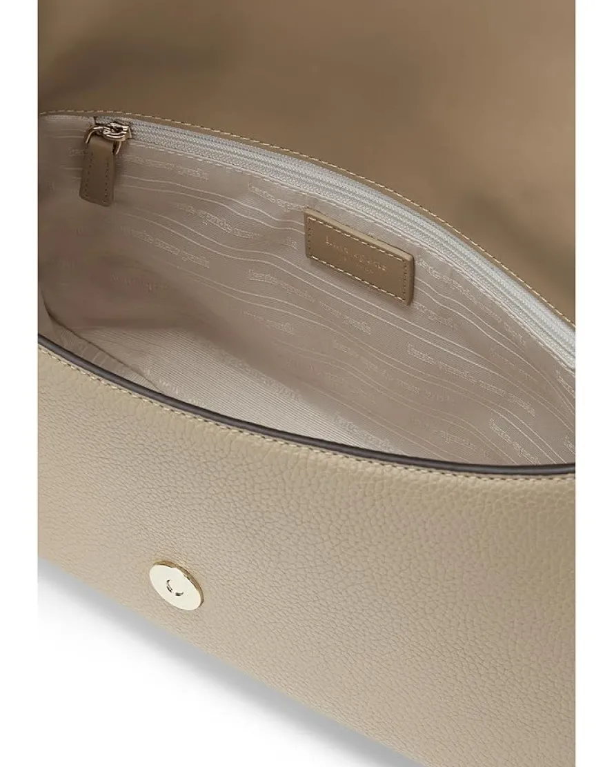 Hudson Colorblocked Pebbled Leather Flap Shoulder Bag